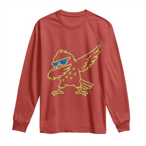 Funny Emerald City Seattle Bird Dabbing Long Sleeve Shirt Pacific Northwest Sports Fan