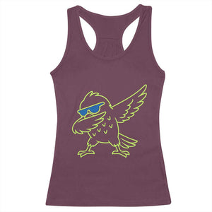 Funny Emerald City Seattle Bird Dabbing Racerback Tank Top Pacific Northwest Sports Fan