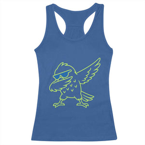 Funny Emerald City Seattle Bird Dabbing Racerback Tank Top Pacific Northwest Sports Fan
