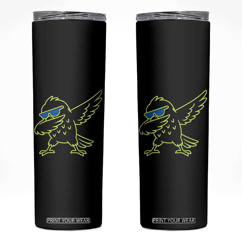 Funny Emerald City Seattle Bird Dabbing Skinny Tumbler Pacific Northwest Sports Fan TS12 Black Print Your Wear