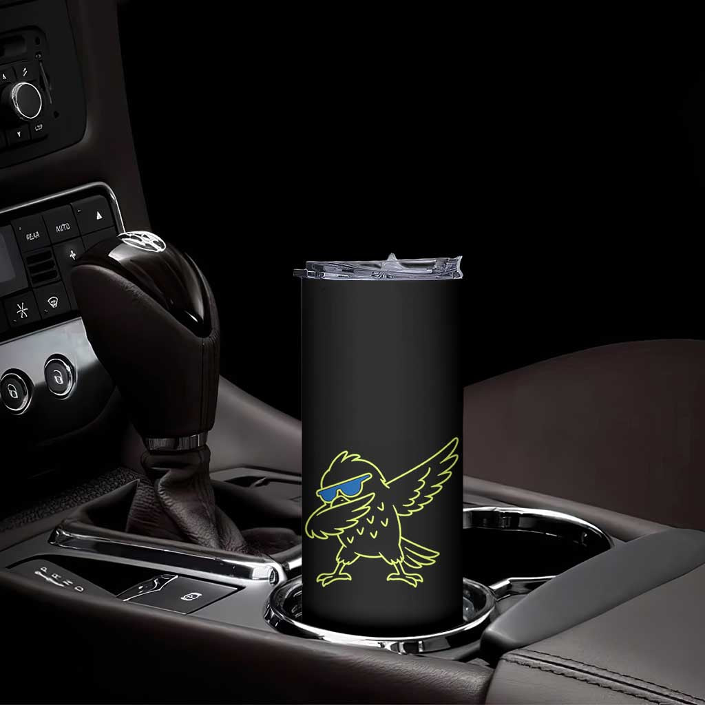 Funny Emerald City Seattle Bird Dabbing Skinny Tumbler Pacific Northwest Sports Fan