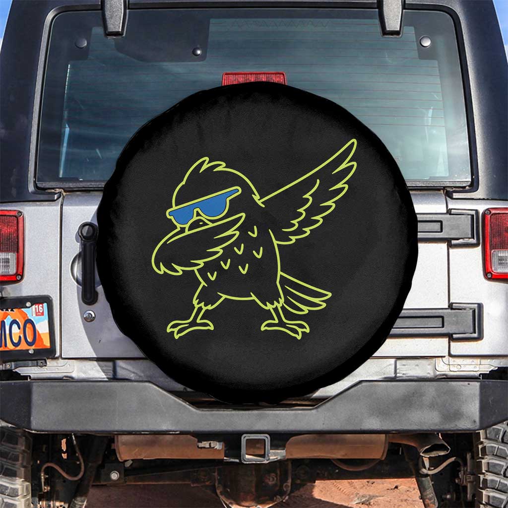 Funny Emerald City Seattle Bird Dabbing Spare Tire Cover Pacific Northwest Sports Fan TS12 No hole Black Print Your Wear
