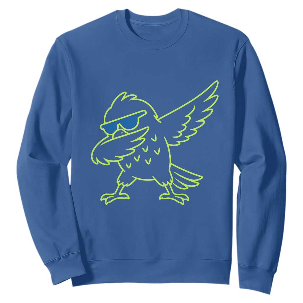Funny Emerald City Seattle Bird Dabbing Sweatshirt Pacific Northwest Sports Fan TS12 Royal Blue Print Your Wear