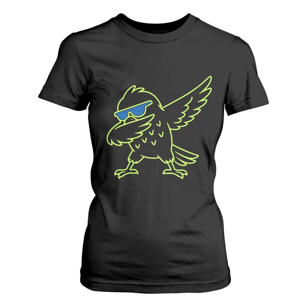 Funny Emerald City Seattle Bird Dabbing T Shirt For Women Pacific Northwest Sports Fan