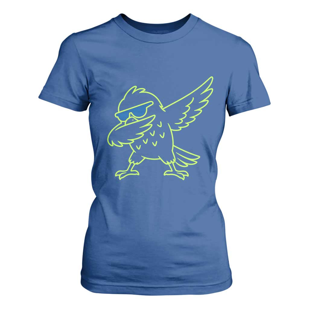 Funny Emerald City Seattle Bird Dabbing T Shirt For Women Pacific Northwest Sports Fan