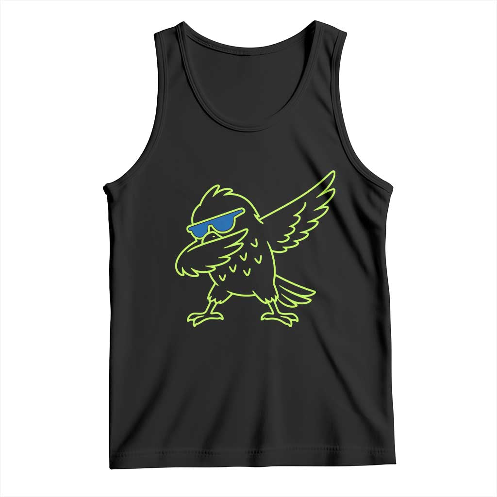 Funny Emerald City Seattle Bird Dabbing Tank Top Pacific Northwest Sports Fan TS12 Black Print Your Wear
