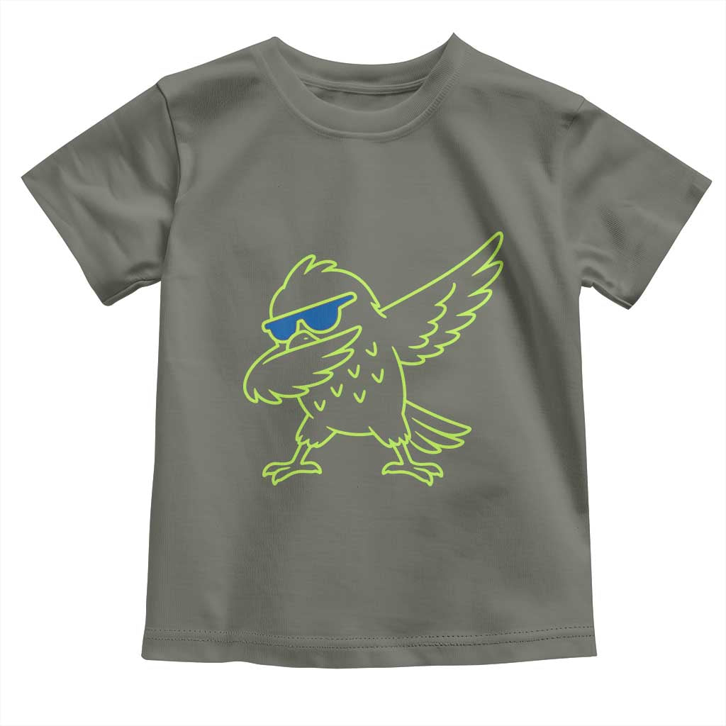 Funny Emerald City Seattle Bird Dabbing Toddler T Shirt Pacific Northwest Sports Fan