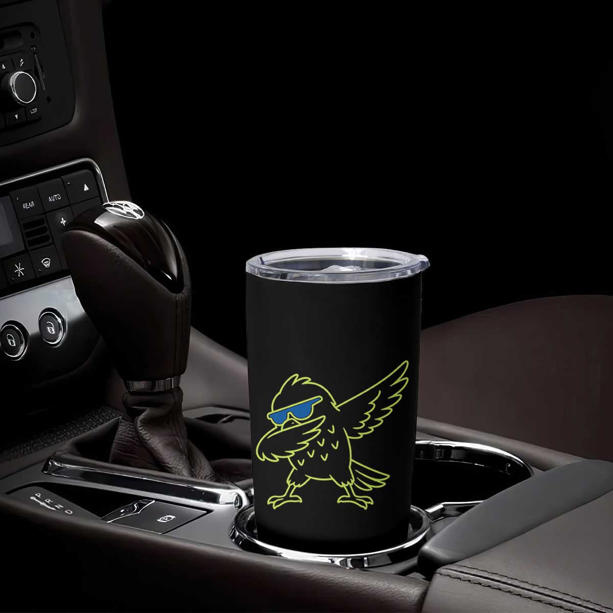 Funny Emerald City Seattle Bird Dabbing Tumbler Cup Pacific Northwest Sports Fan