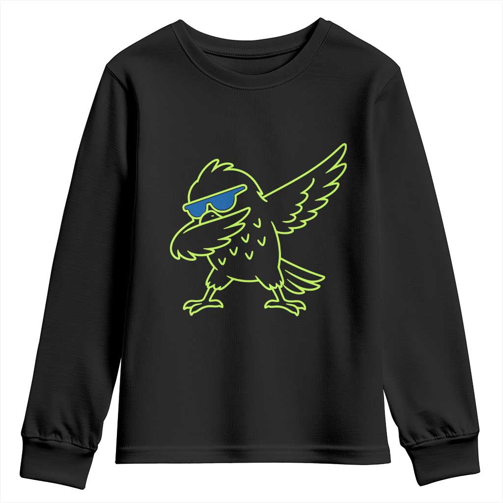 Funny Emerald City Seattle Bird Dabbing Youth Sweatshirt Pacific Northwest Sports Fan