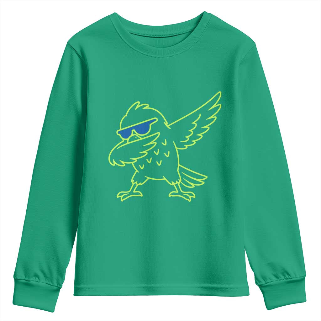 Funny Emerald City Seattle Bird Dabbing Youth Sweatshirt Pacific Northwest Sports Fan