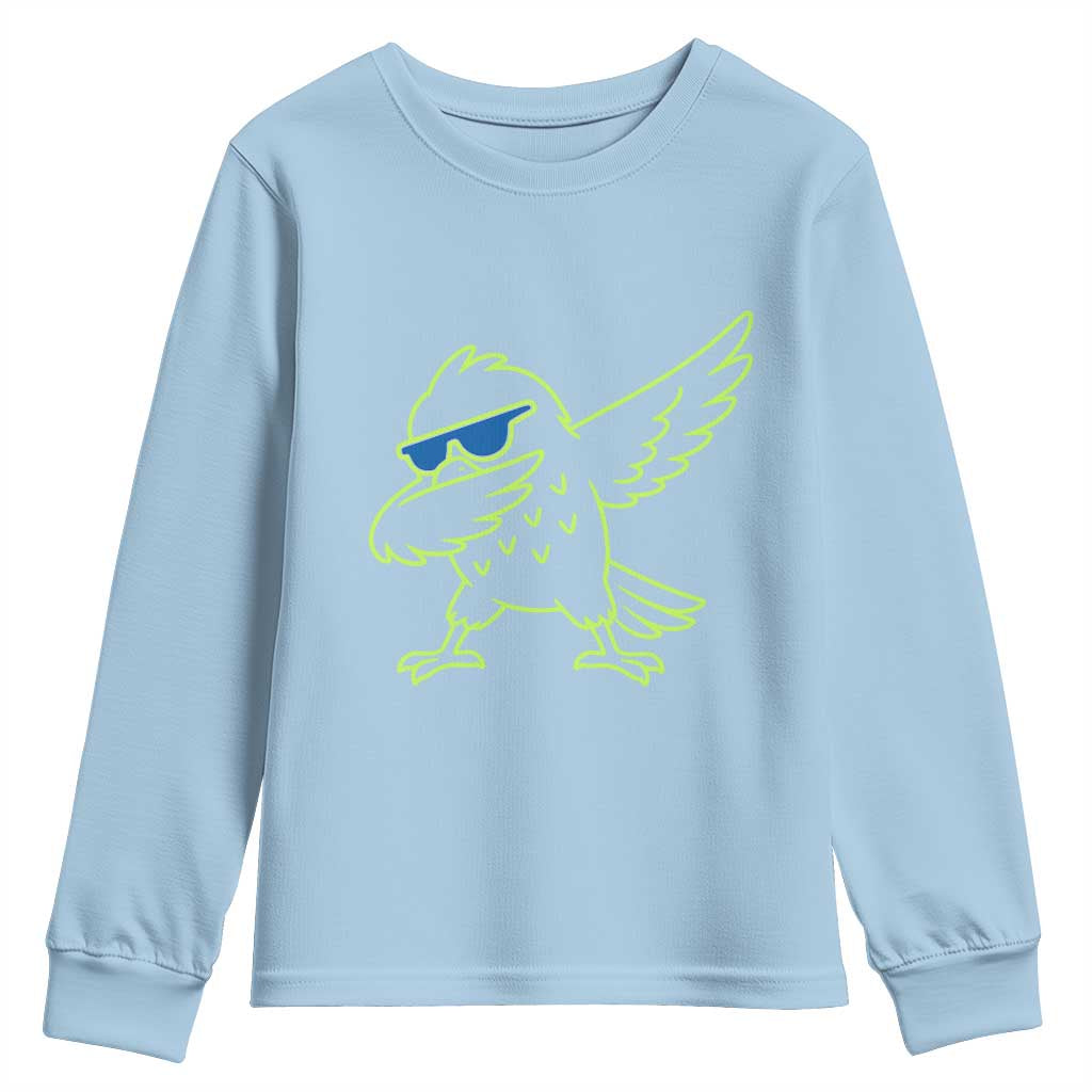 Funny Emerald City Seattle Bird Dabbing Youth Sweatshirt Pacific Northwest Sports Fan