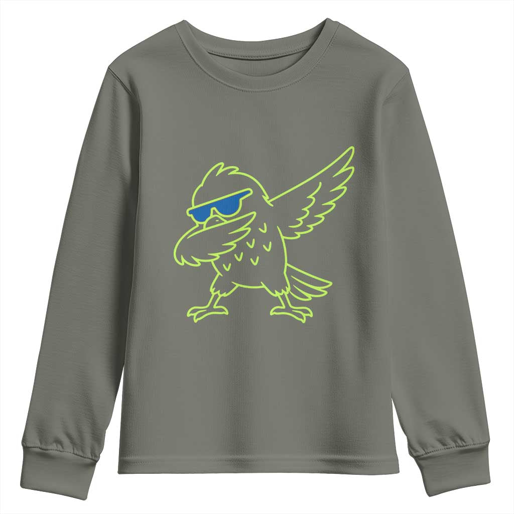 Funny Emerald City Seattle Bird Dabbing Youth Sweatshirt Pacific Northwest Sports Fan