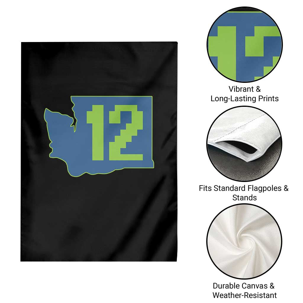 Washington State Map Number 12 Garden Flag Pacific Northwest Sports Fan
