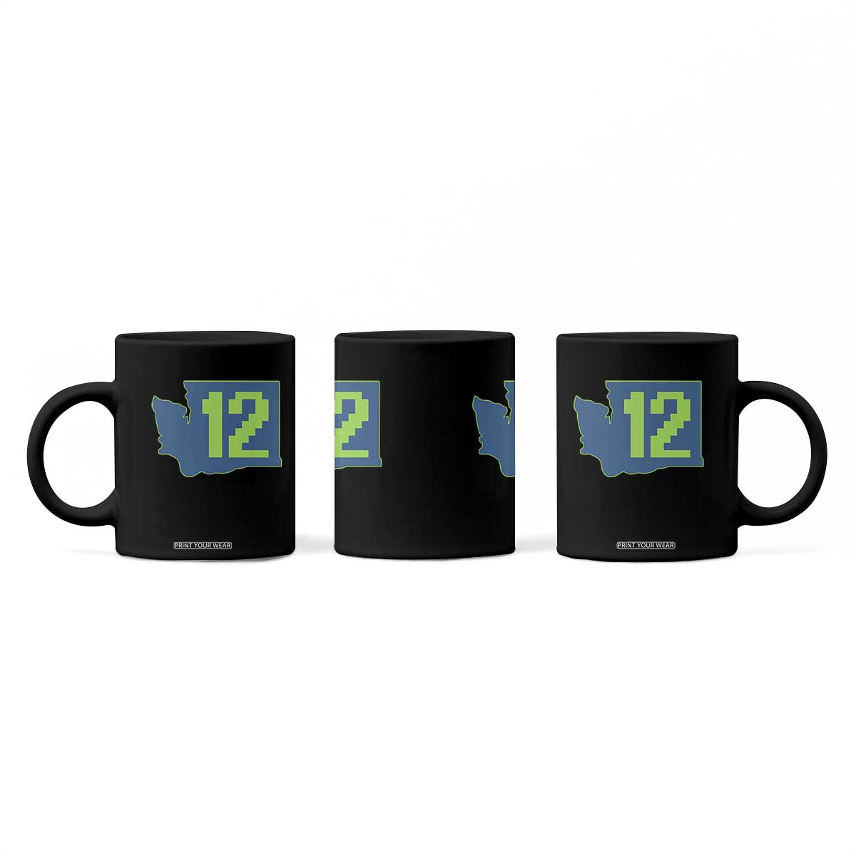 Washington State Map Number 12 Coffee Mug Pacific Northwest Sports Fan