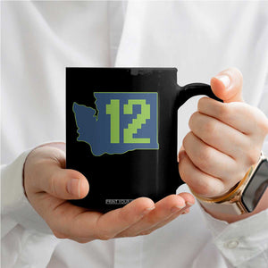 Washington State Map Number 12 Coffee Mug Pacific Northwest Sports Fan