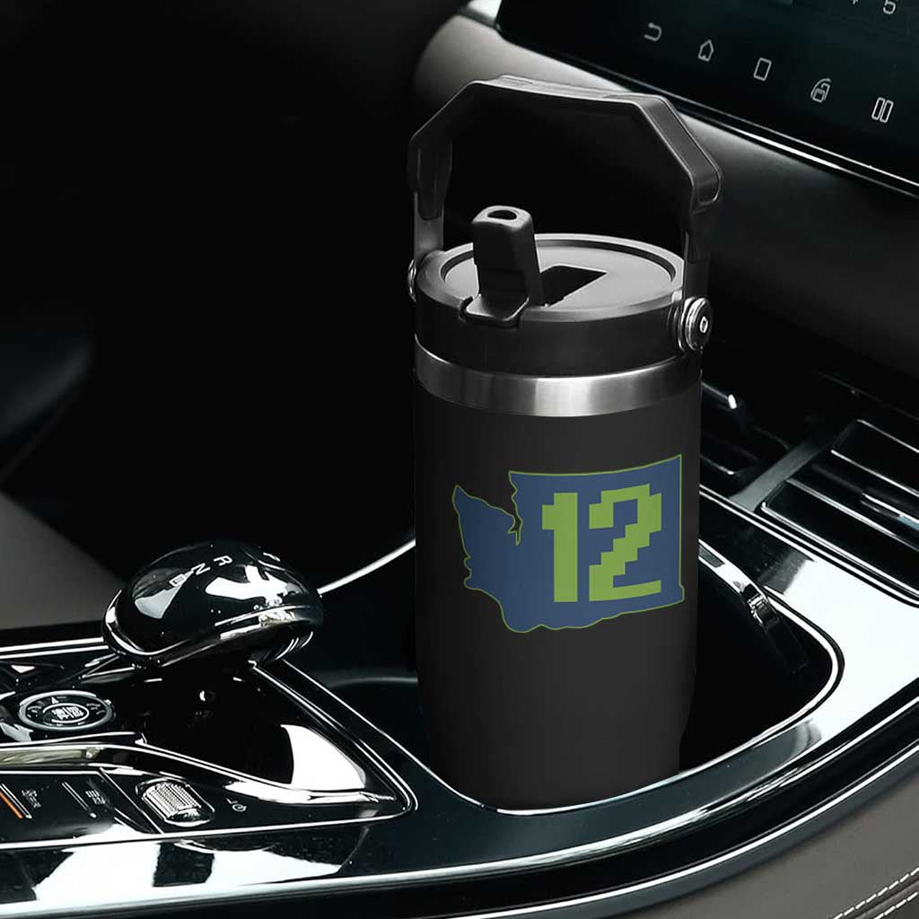 Washington State Map Number 12 Flip Straw Tumbler Pacific Northwest Sports Fan