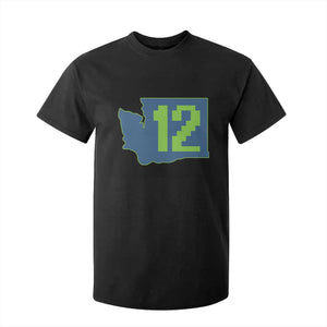 Washington State Map Number 12 T Shirt For Kid Pacific Northwest Sports Fan