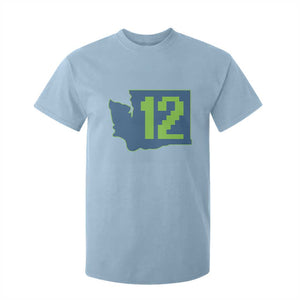 Washington State Map Number 12 T Shirt For Kid Pacific Northwest Sports Fan