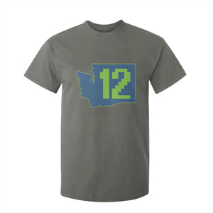 Washington State Map Number 12 T Shirt For Kid Pacific Northwest Sports Fan