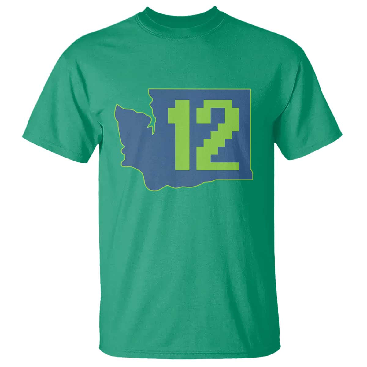 Washington State Map Number 12 T Shirt Pacific Northwest Sports Fan