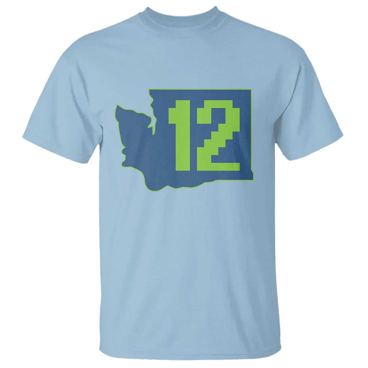 Washington State Map Number 12 T Shirt Pacific Northwest Sports Fan