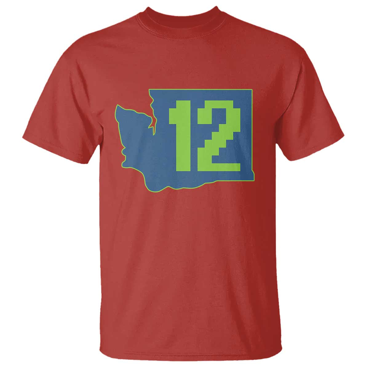 Washington State Map Number 12 T Shirt Pacific Northwest Sports Fan