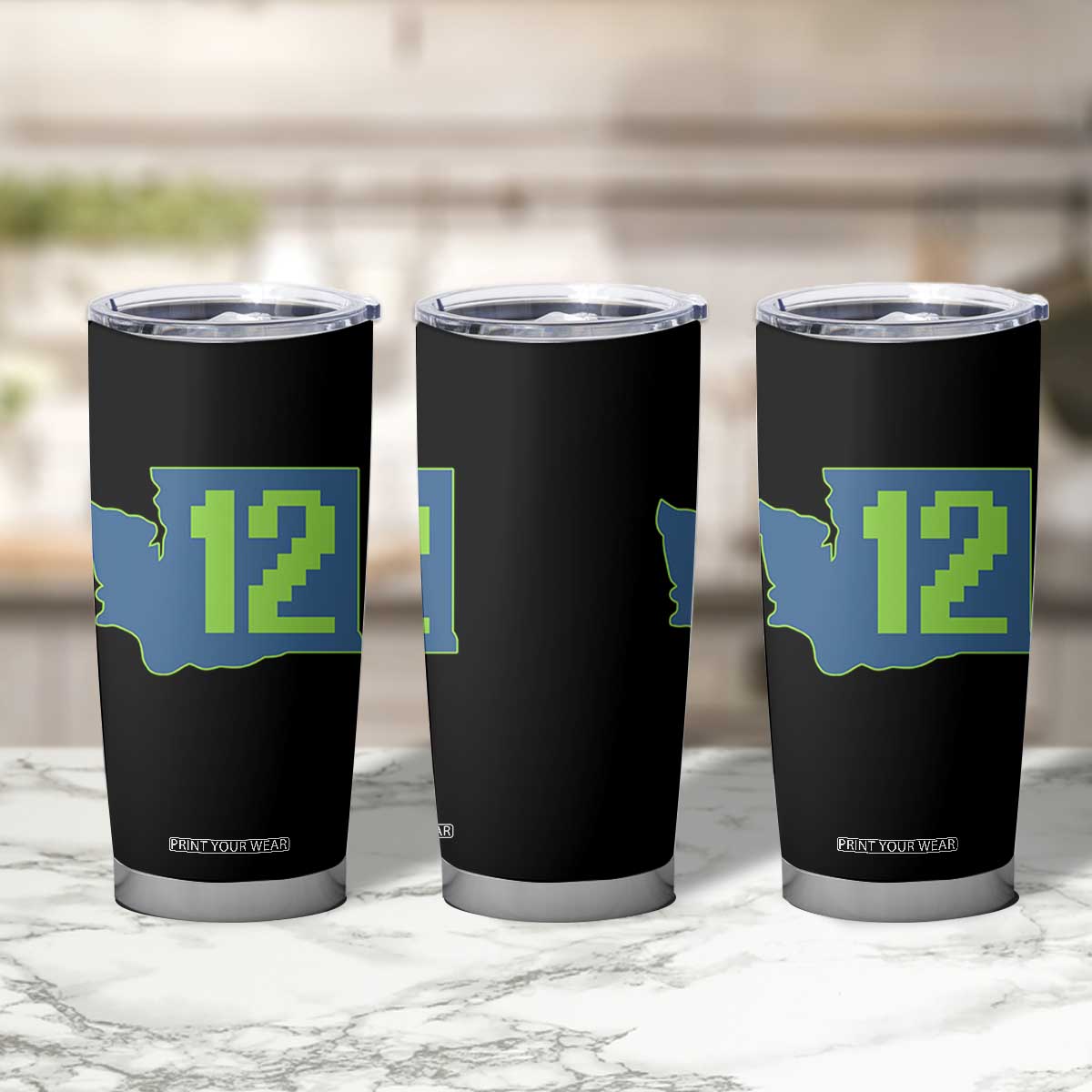 Washington State Map Number 12 Tumbler Cup Pacific Northwest Sports Fan