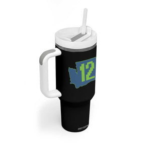 Washington State Map Number 12 Tumbler With Handle Pacific Northwest Sports Fan