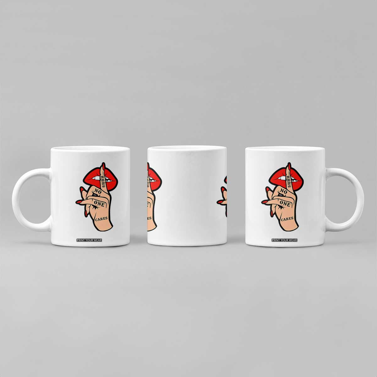 Shhh No One Cares Coffee Mug Sarcastic Humor Gift TS12 Print Your Wear