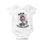 Funny Skeleton Sarcastic Baby Onesie Shhh No One Cares TS12 White Print Your Wear