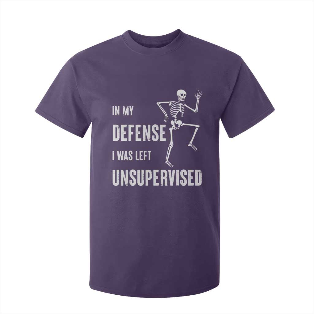 Funny Sarcastic T Shirt For Kid In My Defence I Was Left Unsupervised TS12 Purple Print Your Wear