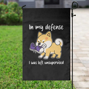 Sarcastic Dog Lover Garden Flag In My Defense I Was Left Unsupervised TS12 Print Your Wear