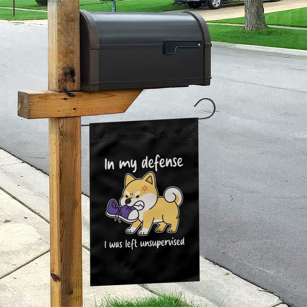 Sarcastic Dog Lover Garden Flag In My Defense I Was Left Unsupervised TS12 Print Your Wear