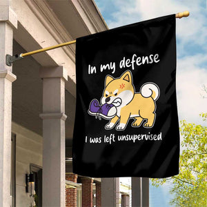 Sarcastic Dog Lover Garden Flag In My Defense I Was Left Unsupervised TS12 Print Your Wear