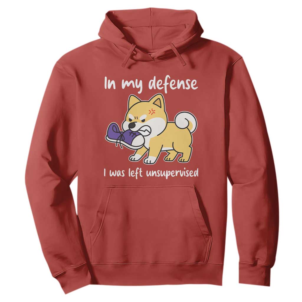 Sarcastic Dog Lover Hoodie In My Defense I Was Left Unsupervised TS12 Red Print Your Wear