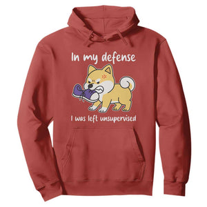 Sarcastic Dog Lover Hoodie In My Defense I Was Left Unsupervised TS12 Red Print Your Wear