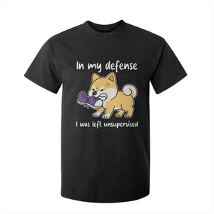 Sarcastic Dog Lover T Shirt For Kid In My Defense I Was Left Unsupervised TS12 Black Print Your Wear