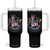 My Wife Is Psychotic Tumbler With Handle Funny Messy Bun Skeleton Sarcastic TS12 One Size: 40 oz Black Print Your Wear