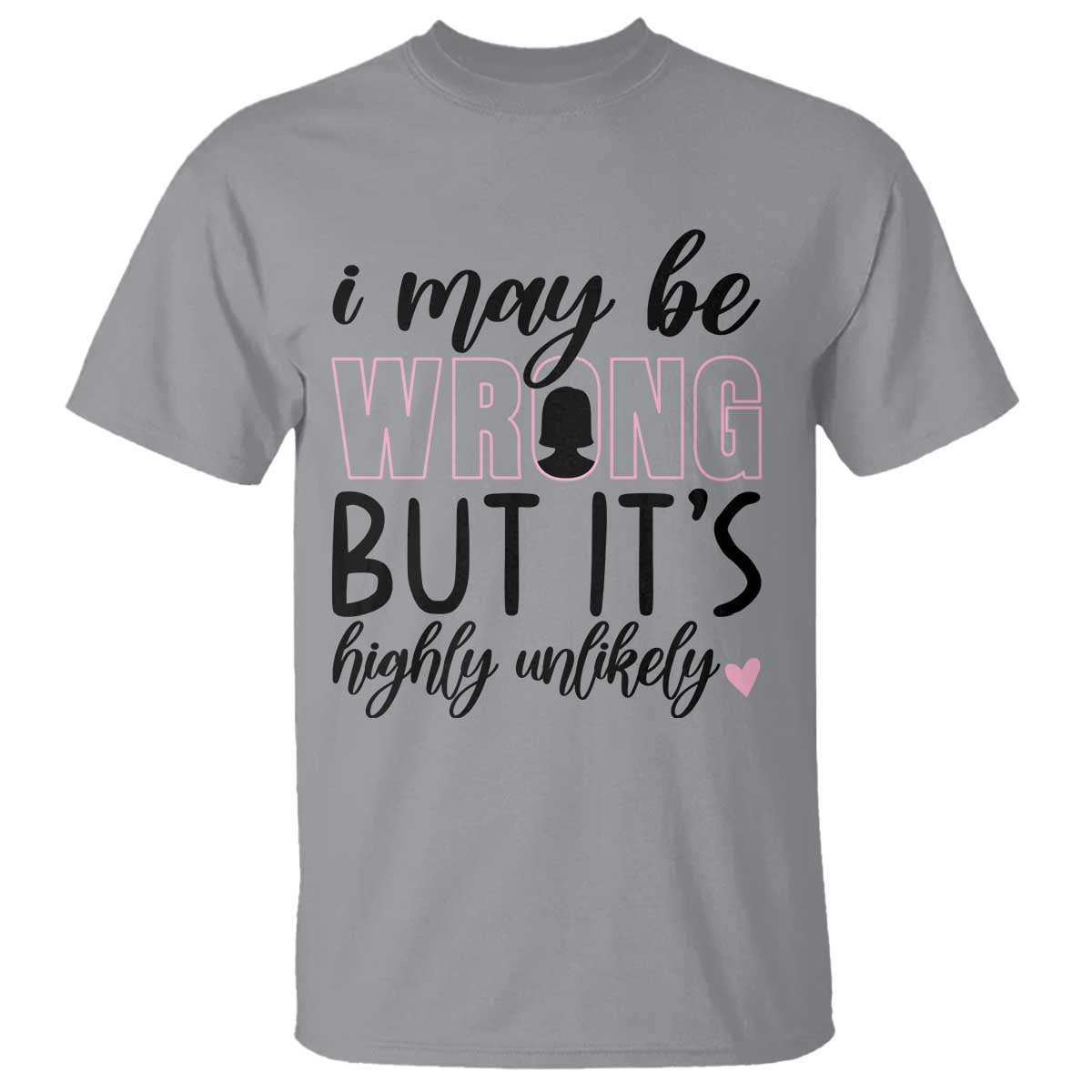 I May Be Wrong But It Is Highly Unlikely T Shirt Funny Sarcastic TS12 Sport Gray Print Your Wear