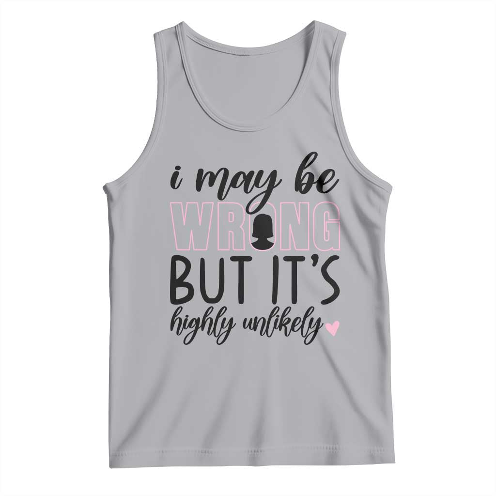 I May Be Wrong But It Is Highly Unlikely Tank Top Funny Sarcastic TS12 Athletic Heather Print Your Wear