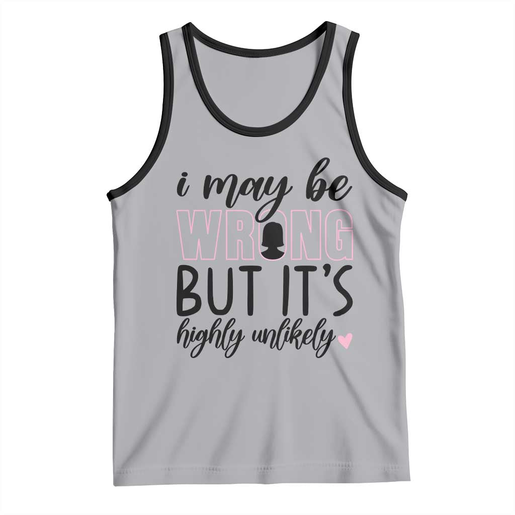 I May Be Wrong But It Is Highly Unlikely Tank Top Funny Sarcastic TS12 Athletic Heather Black Print Your Wear