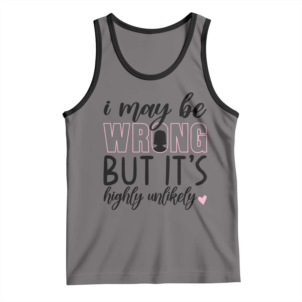 I May Be Wrong But It Is Highly Unlikely Tank Top Funny Sarcastic TS12 Deep Heather Black Print Your Wear