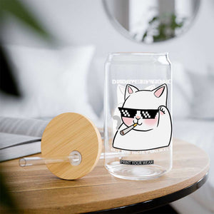Funny Cat Humor Glass Can I May Be Wrong But It Is Highly Unlikely TS12 Print Your Wear