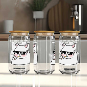 Funny Cat Humor Glass Can I May Be Wrong But It Is Highly Unlikely TS12 Print Your Wear