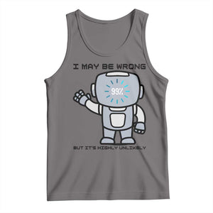 Funny Robot Humor Tank Top I May Be Wrong But It Is Highly Unlikely TS12 Deep Heather Print Your Wear
