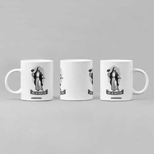 Christian Football Lover Coffee Mug He Is Rizzin Funny Gift TS12 Print Your Wear