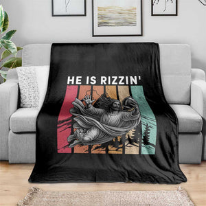 He Is Rizzin Throw Blanket Funny Christian Football Lover Gift TS12 Print Your Wear