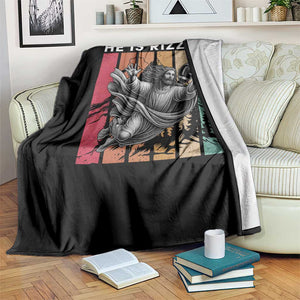He Is Rizzin Throw Blanket Funny Christian Football Lover Gift TS12 Print Your Wear