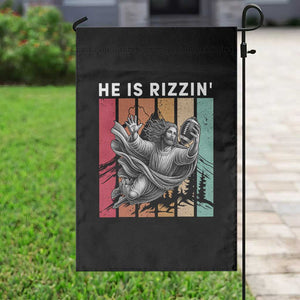 He Is Rizzin Garden Flag Funny Christian Football Lover Gift TS12 Print Your Wear