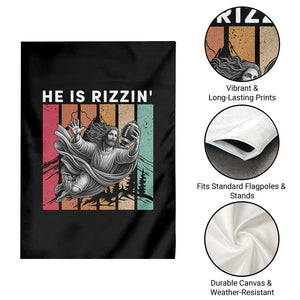 He Is Rizzin Garden Flag Funny Christian Football Lover Gift TS12 Print Your Wear